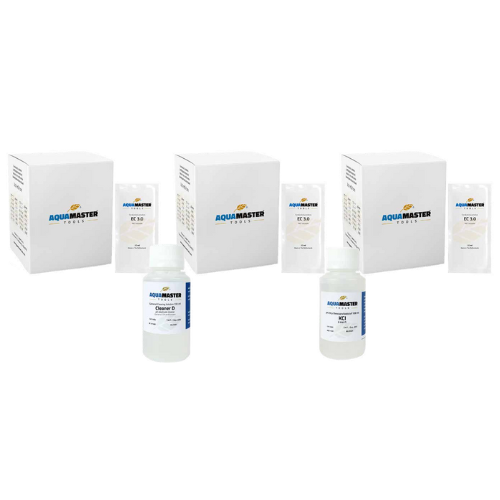Aquamaster Kalibrierflüssigkeiten + Aufbewahrungslösung + Reinigungslösung