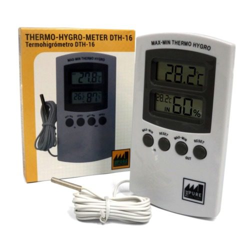 TERMOHYGROMETER WITH PROBE DTH-16 PURE FACTORY