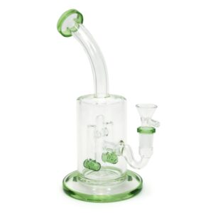 28CM BUBBLER DRUM WITH PERCOLATOR GLASS BONG
